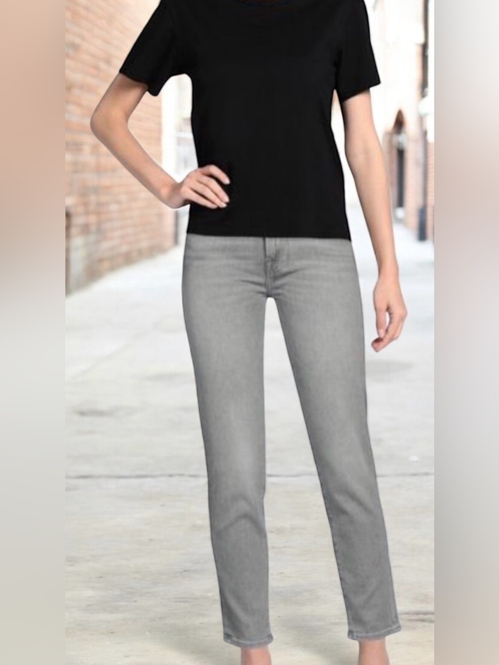 7 For All Mankind Luxe Performance Slimmy Straight High Rise Jeans Size 30